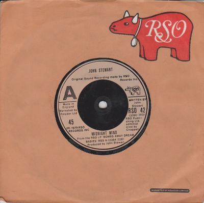 7inch Record JOHN STEWART  Midnight Wind RSO42 RSO 1979 UK Pop Used