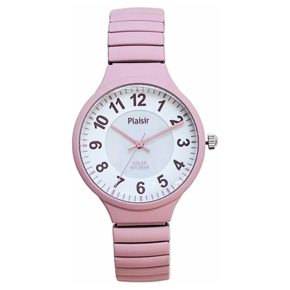 Nickel Free Solar Watch Pink Color Women s Timepiece
