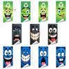 Cartoon Style Trash Can Accessories Funny Sticker, Cute Big Eye Expression Decorative Stickers for Community Corridors Adhesive Label, Waterproof PVC