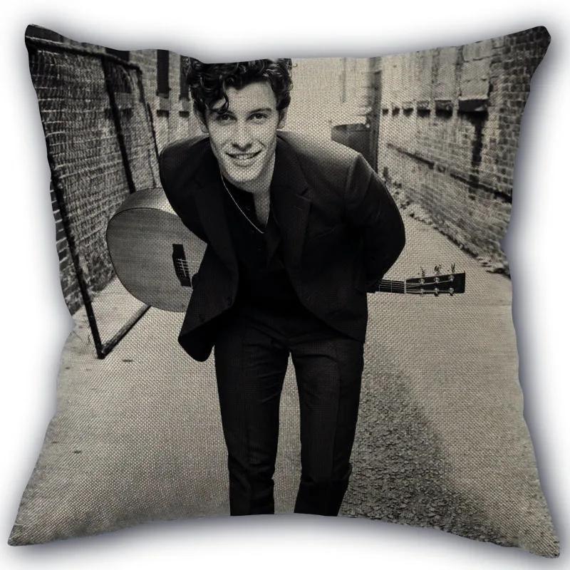 New Arrival Shawn Mendes Pillowcase Cotton Linen Fabric Square Zipper Pillowcase 45X45Cm Wedding Decorative Pillow Cover