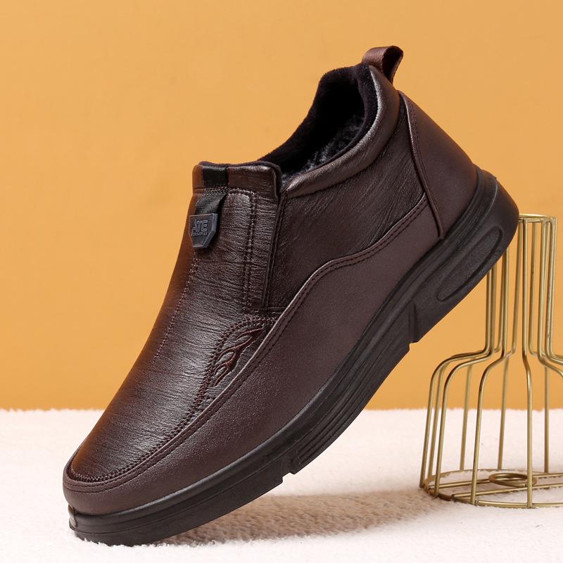 

Мужские хлопковые ботинки импортные торговые большие размеры старые пекинские тканевые туфли хлопковые туфли бархатные среднего и пожилого возраста отцы мальчики зимние теплые пожилые 44