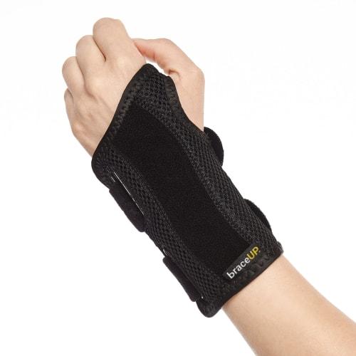 

BraceUP Wrist Support, with Splint, for Computer/Smartphone Use, Sports, Housework, and Childcare (Left Hand, L/XL)