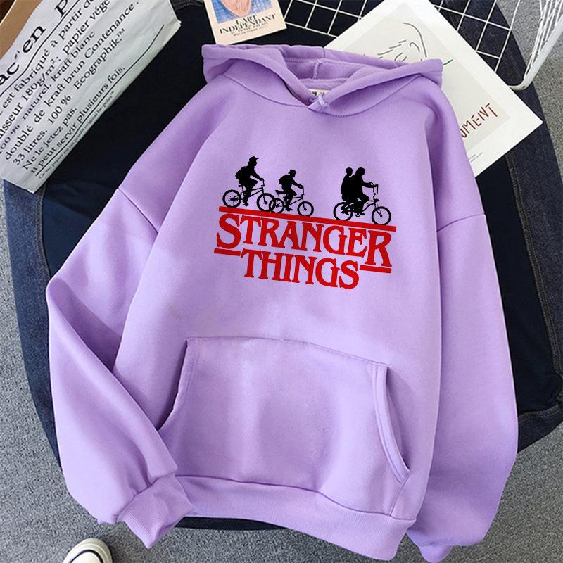 Stranger Things Aufdruck Frühling und Herbst Herren und Damen Langarm Hoodie 6622