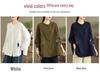 Women's 2025 Cotton Gauze Round Neck Long Sleeve Loose Embroidery Shirt