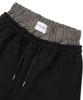 EASY NO EASY Boxer Layered Bermuda Sweatpants - Black