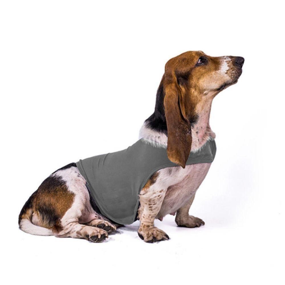

New Cotton Pet Calming Coat Soft Comfortable Dog Jacket Shirt Anti Anxiety Puppy Jackets XS серый