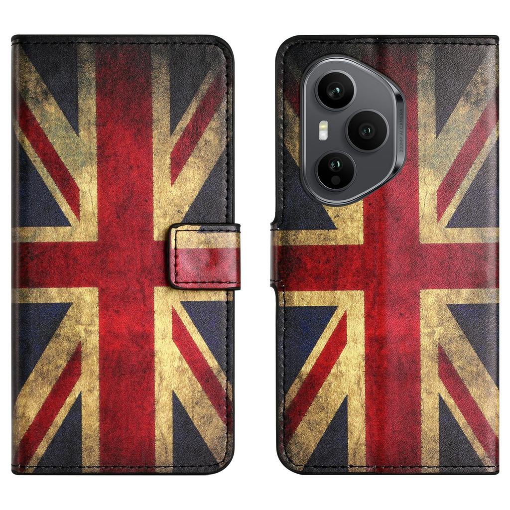 Pro Honor 400 Pro 5G (Globální) Pouzdro Vzor Potisk PU Kůže Peněženka Kryt na Telefon