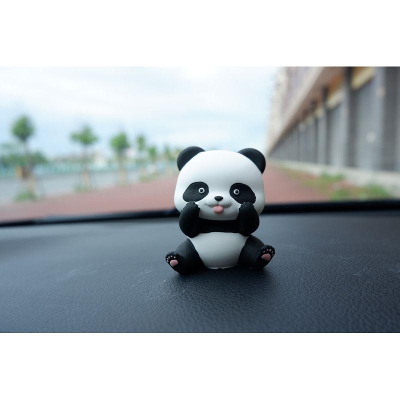 Auto Perfume Aromatherapy Cute Cartoon Lying Bear Tongue-Sticking Panda Car Center Console Ornament Decoration Fragrant Stone Tongue-Out Panda Figurine