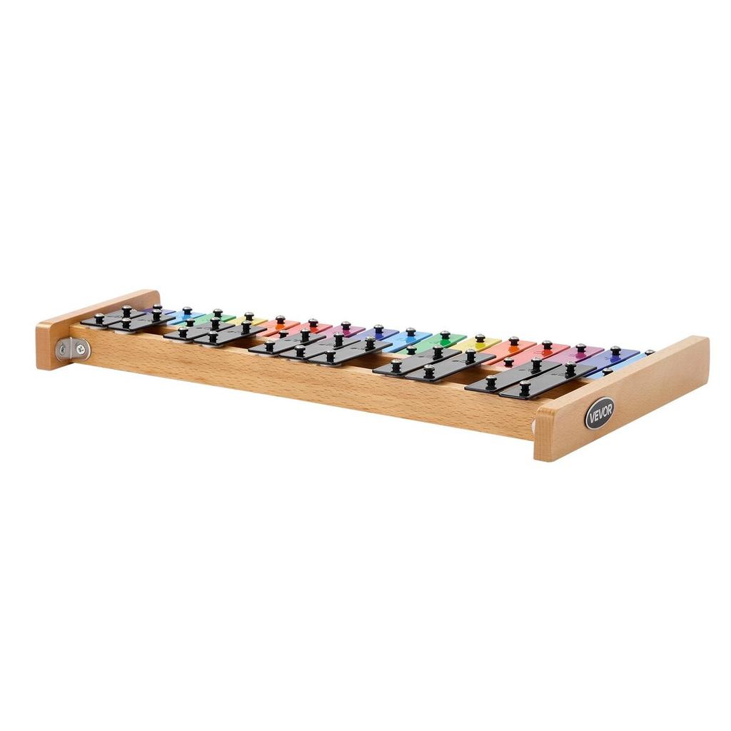 Glockenspiel Xylophone, 27 Notes, Professional Xylophone Percussion Instrument, with Colorful Metal Keys, Includes 4 Mallets, Carrying Bag, Beginner
