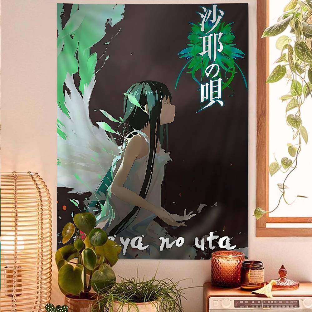 Ssaya No Uta The Song Of Saya Colorful Tapestry Wall Hanging Hanging Tarot Hippie Wall Rugs Dorm Wall Art Decor
