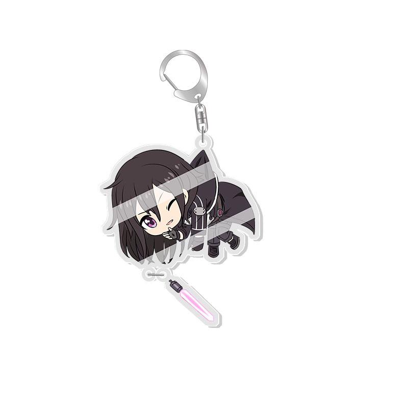 Sword Art Online Acrylic Keychain: Asuna, Sinon, Kirito Anime Charm