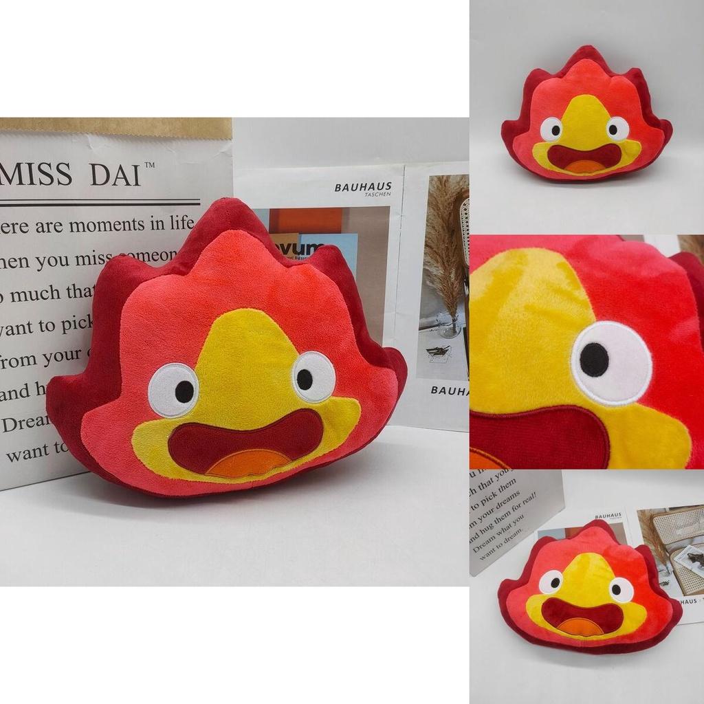 Cute Calcifer Plush Toy Soft Stuffed Fire Demon Doll For Kids' Xmas Or Birthday Present