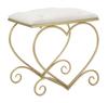 Stool Heart Cream 50X37.5X51.5 Cm