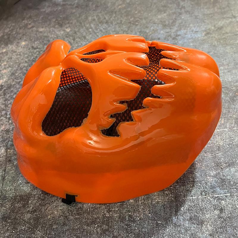 Halloweenská hororová maska ďábla, maska dýně, vtipná cosplay maska pro hraní rolí, démonický teror, karnevalová párty, kostýmní rekvizity