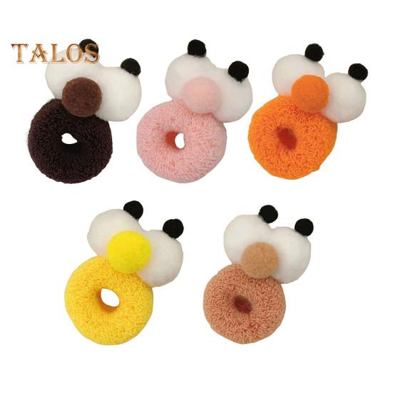 5/10Pcs Hair Ties Big Eyes Cartoon Shape Hairband Candy Color Hair Ring Double Ball Hair Ties High Elastic Hair Ropes
