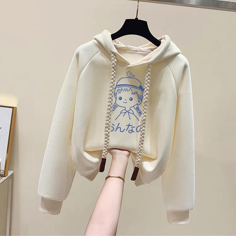 Women's Fleece-Lined Hooded Sweatshirt - New 2024 Petite Winter Dopamine Style