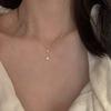 Elegant S925 Sterling Silver Water Drop Necklace - Women's Luxury Niche Design Choker with a Simple, Trendy Style.