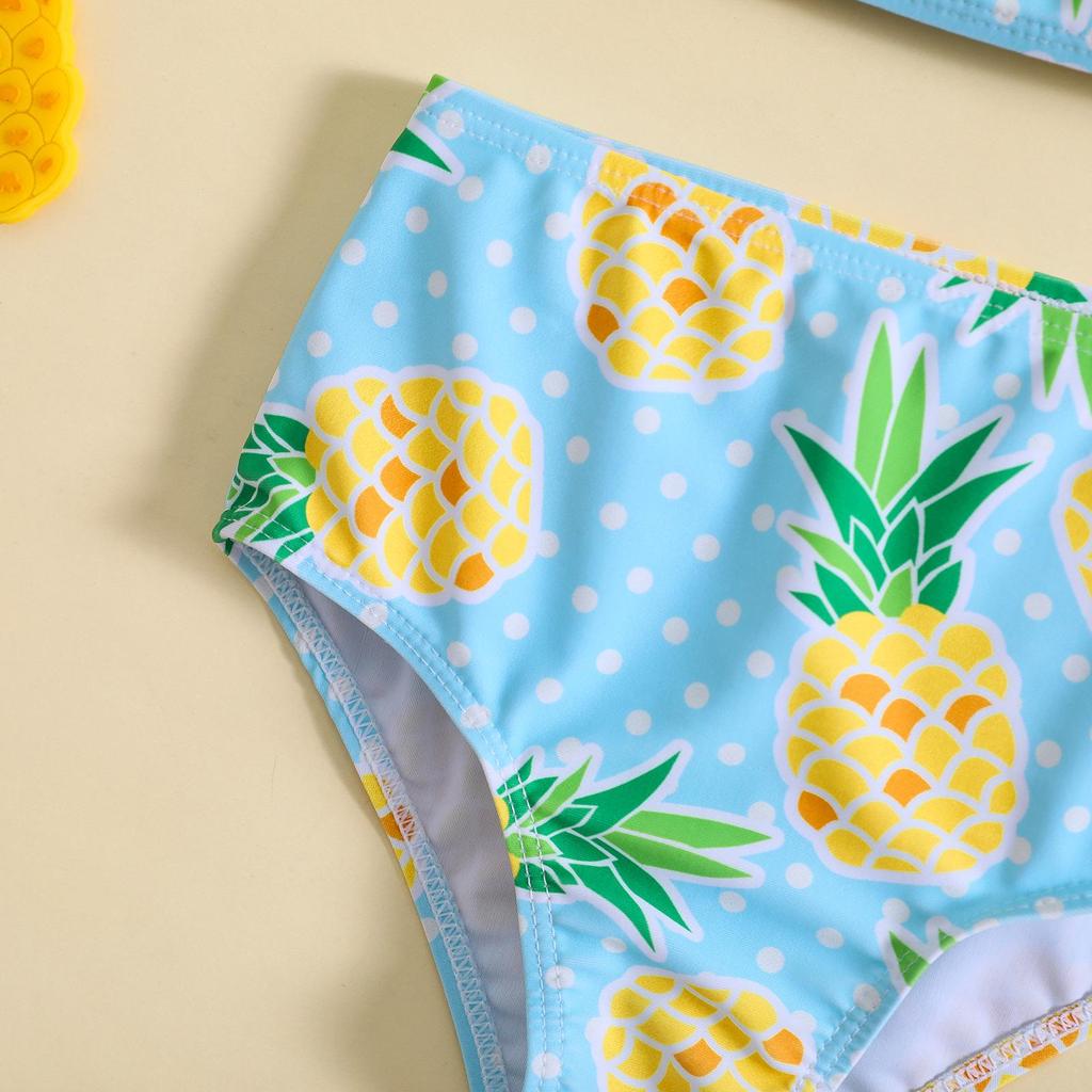 Ekskluzywny jednoczęściowy strój kąpielowy dla niemowląt z nadrukiem ananasa