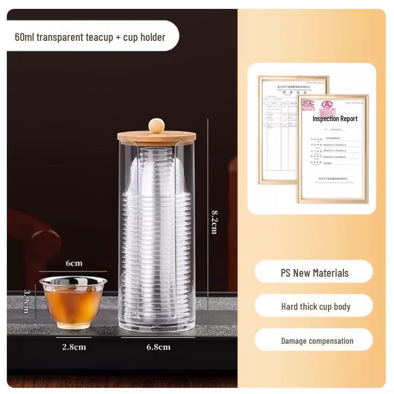 Xingduo Disposable Gongfu Tea Cups - 60ml, 100-Pack