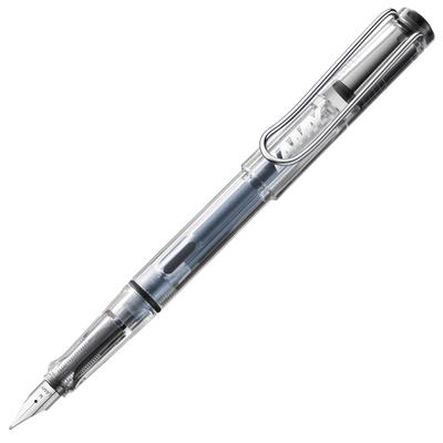 LAMY Safari Vista Fountain Pen Ergonomic Grip and Polished Steel Size EF Ideal for Writing and Calligraphy Includes LAMY T10 Blue Ink Cartridge - Nib,