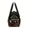 Bohemian Mushroom 2D Flat Cartoon School Travel Bag Large Capacity Zipper Luggage Bag Best Gift for Boys Girls Fashion Style