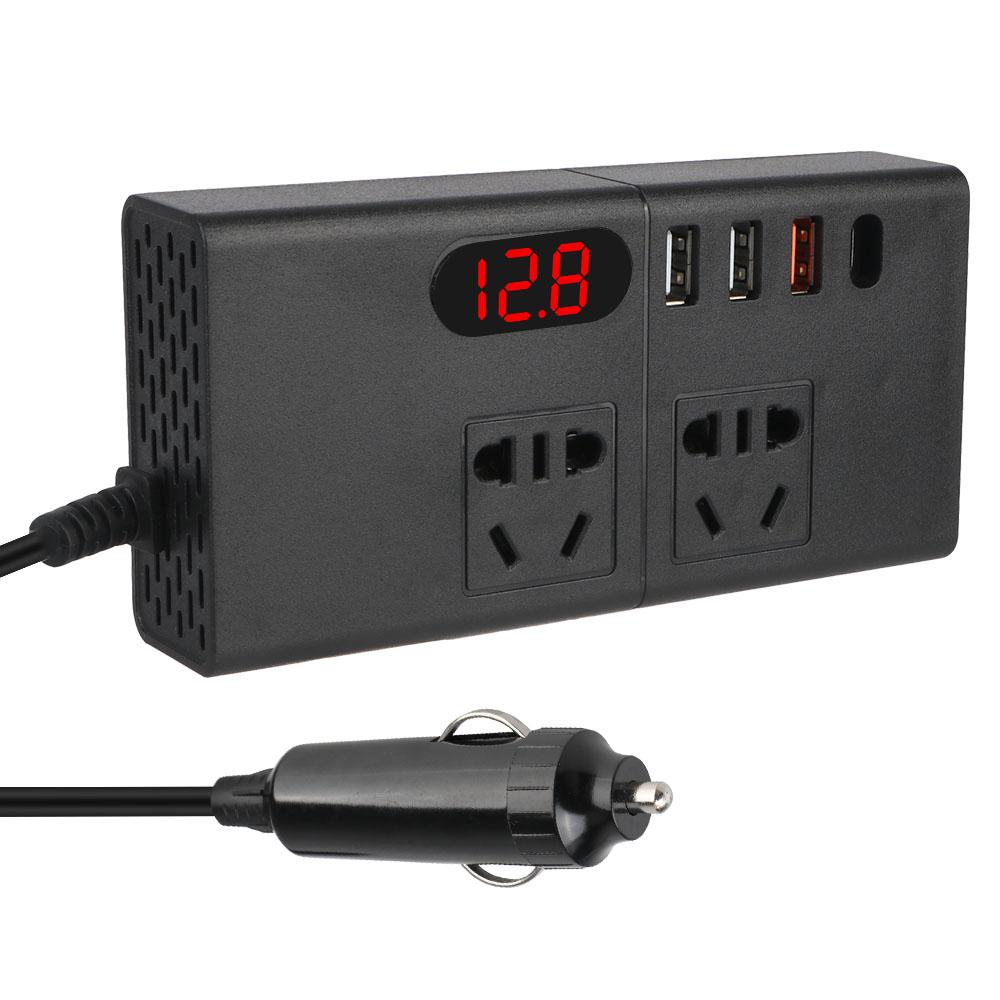 

Дисплей напряжения Автоаксессуары USB Зарядные устройства Автомобильный инвертор Автомобильная розетка USB Быстрая зарядка Универсальный адаптер питания 200 Вт QC 3.0
