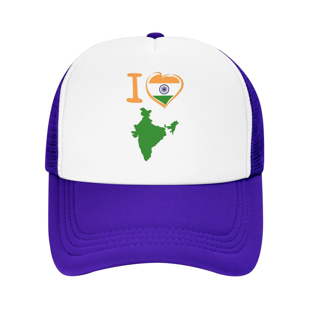 Summer Sun Hats I Love India Tricolor Heart Map Baseball Cap Sun  Dropshipping Print Hip Hop Hats Unisex Adult Rock Baseball Caps