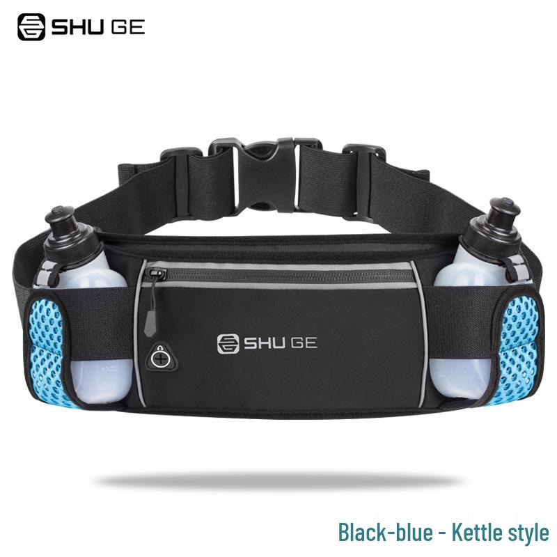 Unisex Sports Waist Bag with Dual Water Bottle Holders for Running, Hiking, and Outdoor Adventures