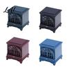 Tabletop Miniature Decor 1:12 Dollhouse Fireplace with LED Light Vintage Mini Stove Furniture Accessory 1 12 Scale Light Up Model for Doll