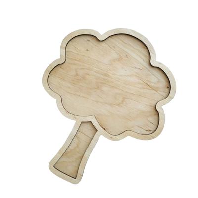 Wood Board Montessori Color Sorting Toy Wood Tray Plate for Kids Enhances Fine Motor Skill and Encourage Curiosity
