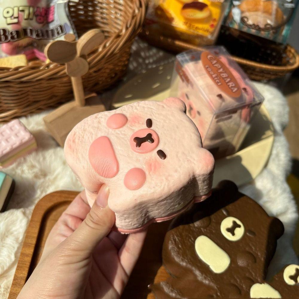 Capybara Cookie Cute Animal Pinch Toy Chocolate Cartoon Pinch Toy Office Workers