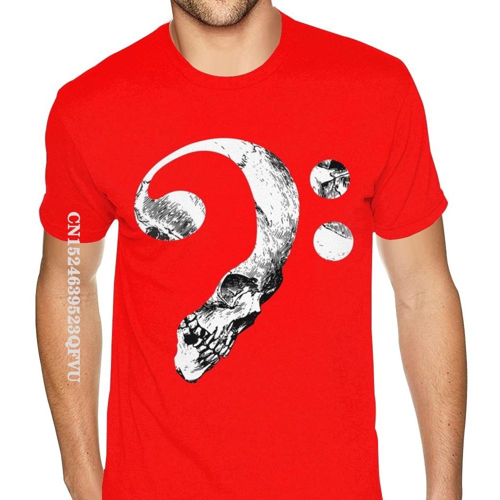 Bass Clef Skull Music Notes Cotton Plus Size For Men Corlorful Custom Oversized Anime Tshirt Men Tees England Style