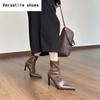 Street Style Women Ankle Boots Fashion Pointed Toe Short Booties Designer Thin High Heels Stripper Shoes Botas Mujer