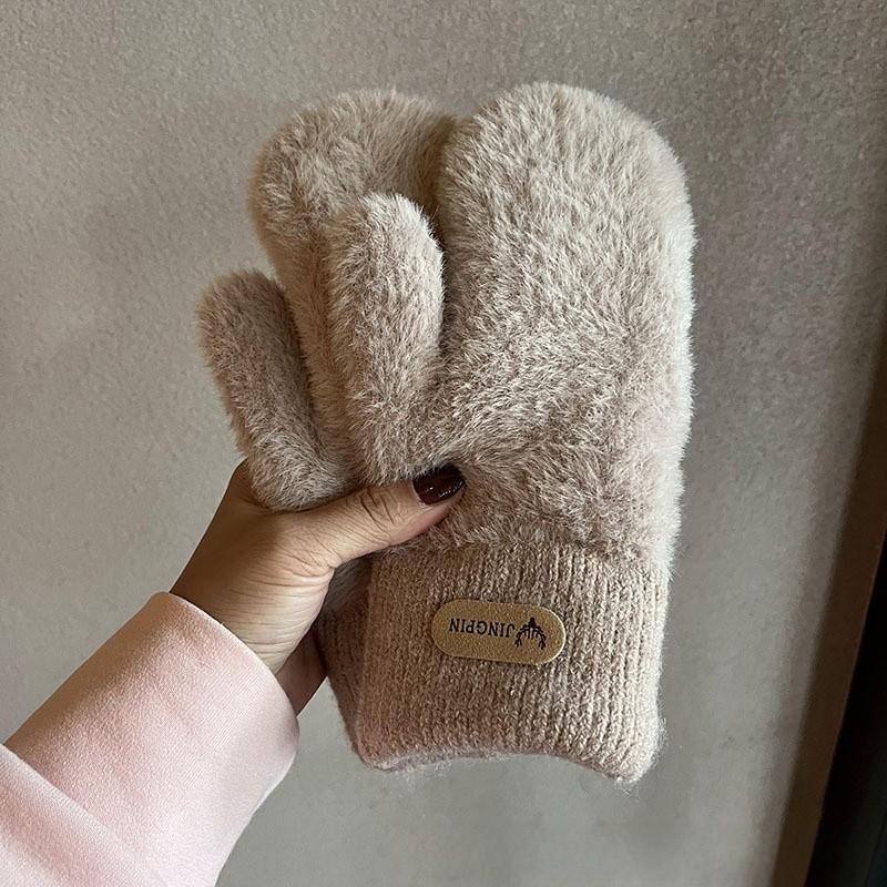 Winter Warmth Gloves For Women With Plush Lining For Commuting And Outdoor Activities