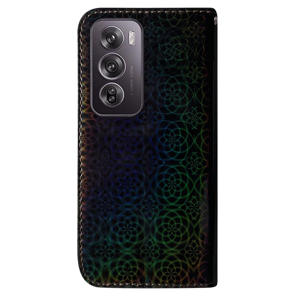 For Oppo Reno12 Pro 5G (Global) Stand Case Dazzling Flower Leather Phone Cover