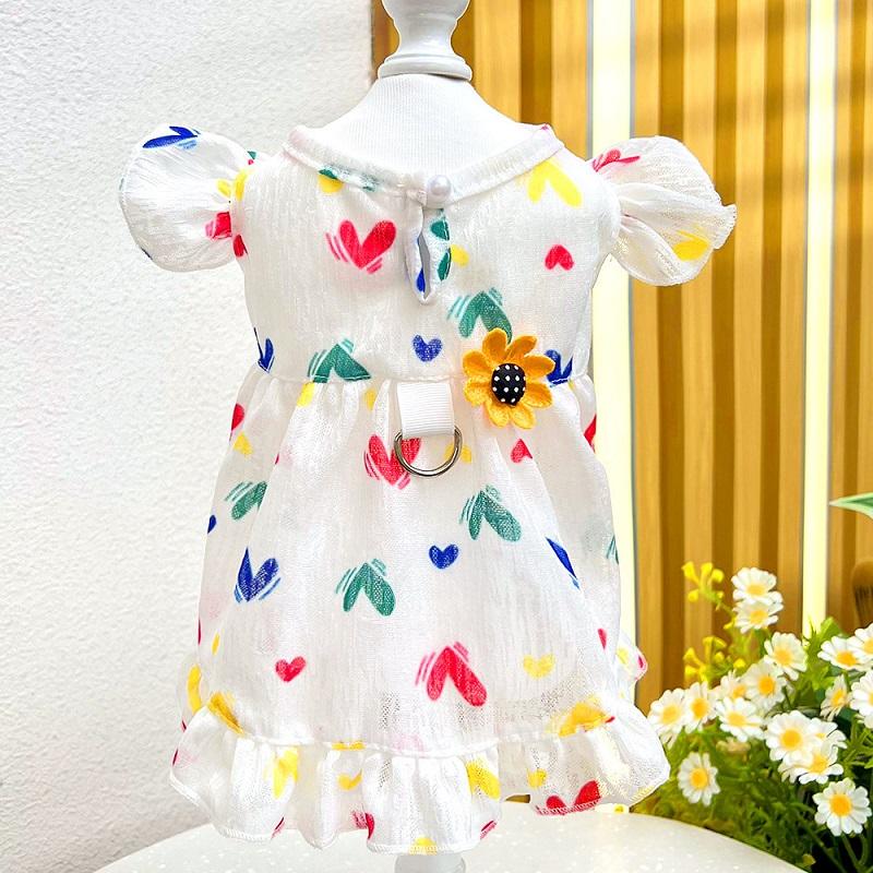 Süßes Haustier Hundekleid Dot Hund Sommerkleidung Welpenrock Chihuahua Bichon Französische Bulldogge Kleidung Dünnes Mädchen Hundekostüm Katzenkleider
