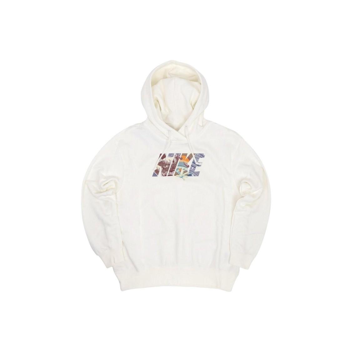 Nike Letter Print Pullover Hoodie Loose Fit Sports Casual Sweatshirt for Women S