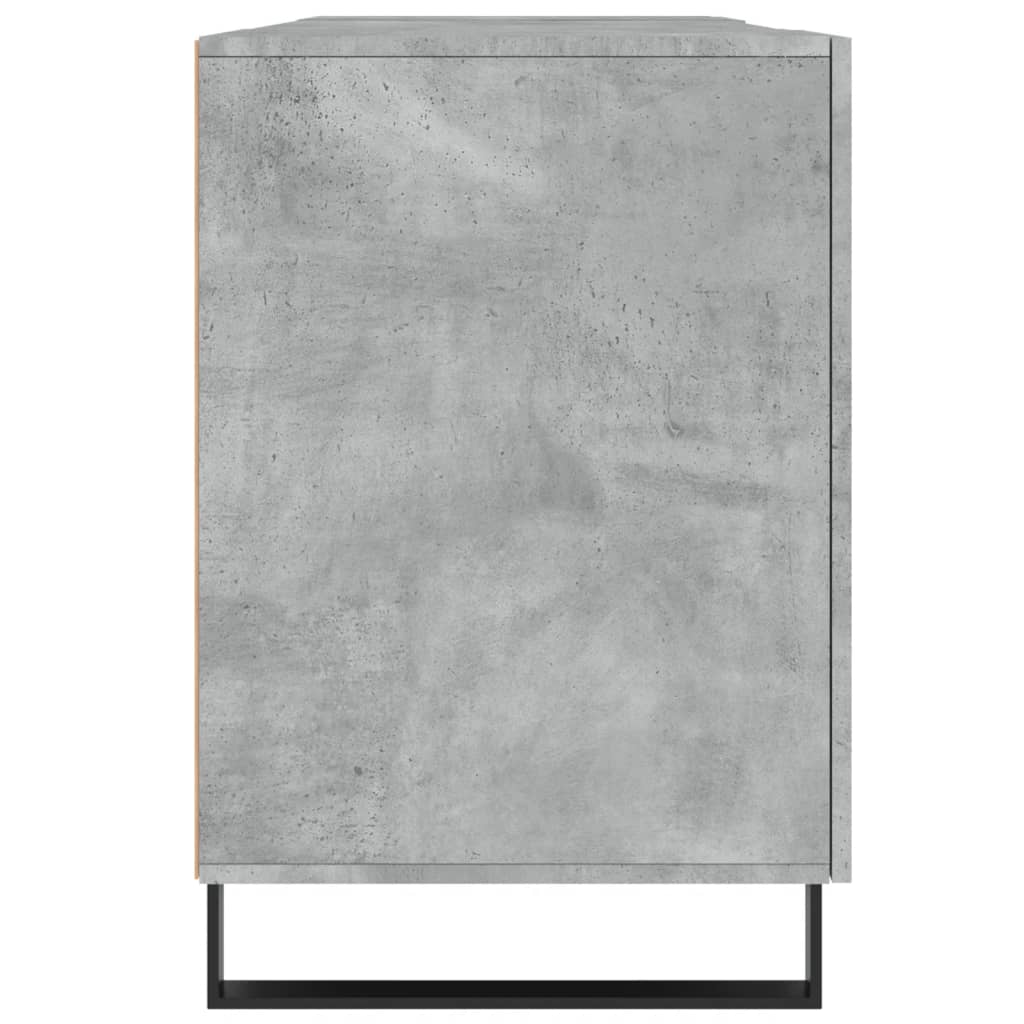 Biurko, Szarość Betonu, 140X50X75 Cm, Materiał Drewnopochodny