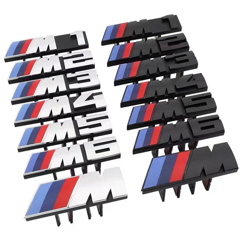 BBIO8 3D Car Front Grille M Badge Emblem Decoration Accessories For BMW M E34 E36 E60 E90 E46 E39 E70 X1 X3 X5 X6 M1 M2 M3 M4 M5 M6 M7