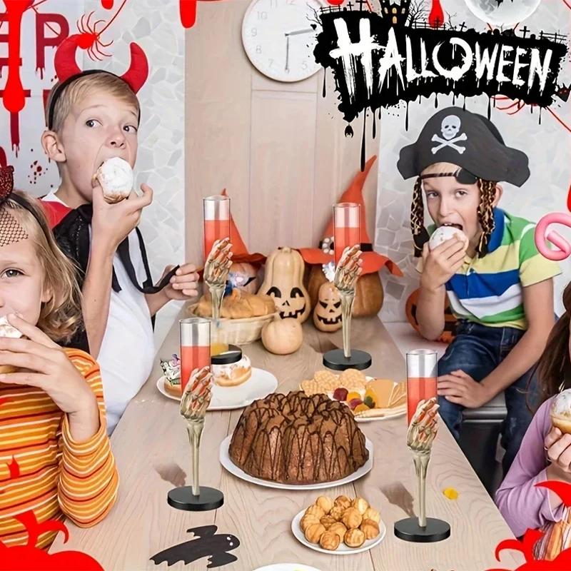 Halloween Dekorationen Retro Kelch Geschirr Skelett Hand Arm Design Plastik Champagnerflöten Party Cosplay Bar Zubehör