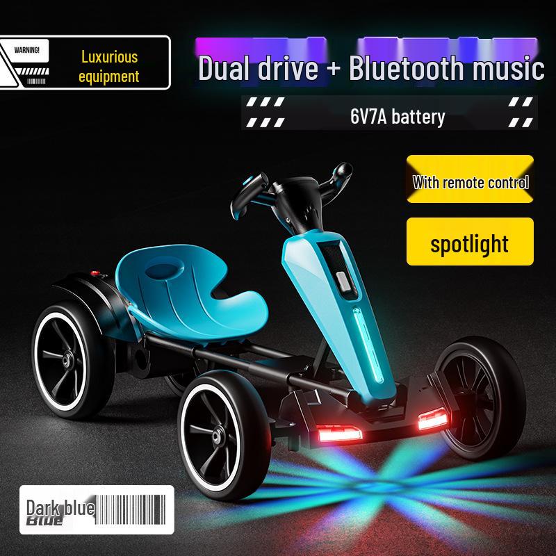Foldable Children's Electric Go-Kart - Remote Control Car for Boys & Girls