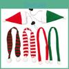 High-quality Mini Christmas Hat With Stylish Red And White Red-green Scarf Bow Elastic Lock