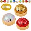 Simulated Colorful Dumpling Squishy Stress Relief Steamed Stuffed Bun Super Soft Slow Rising Decompression Toy for Birthday Gift