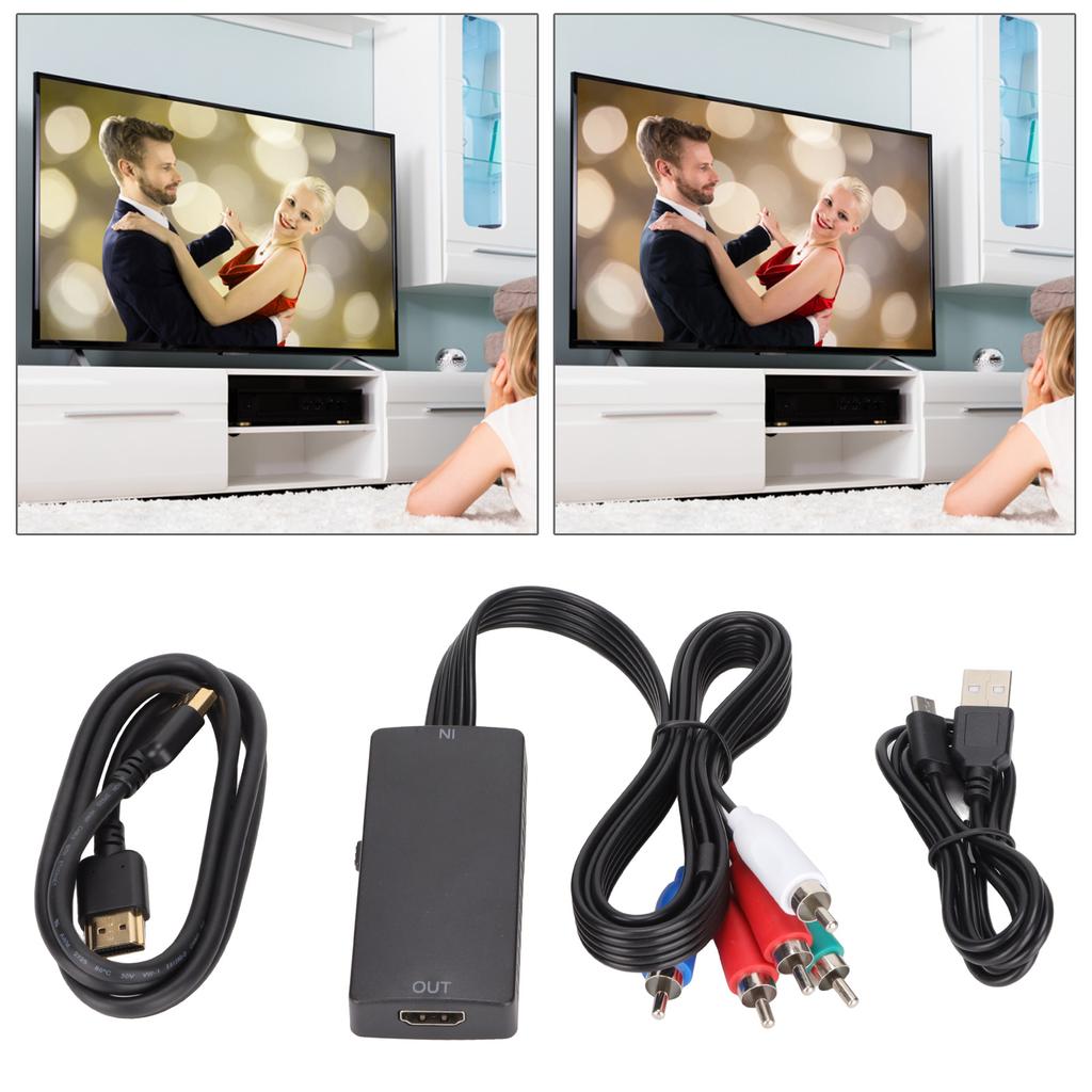 YPbPr to HD Multimedia Interface Adapter Component 1080P AV Converter for DVD HDTV Monitor