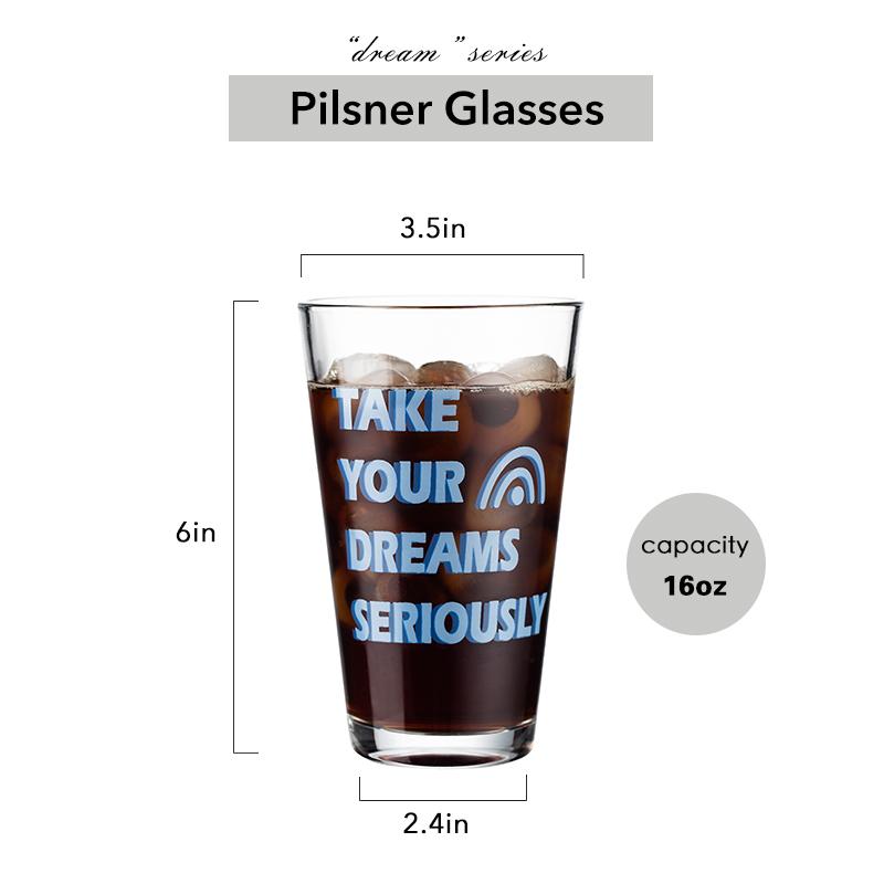 Dream Series Drinking Glasses Pint Glasses Coffee Glasses Bar Glasses Design for Cold Beverages Home Parties Mixing Glassware