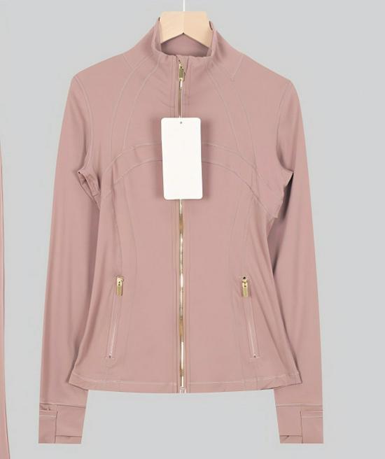 Jachetă Lulu Gold Label pentru Femei, cu Guler Înalt pentru Yoga și Fermoar