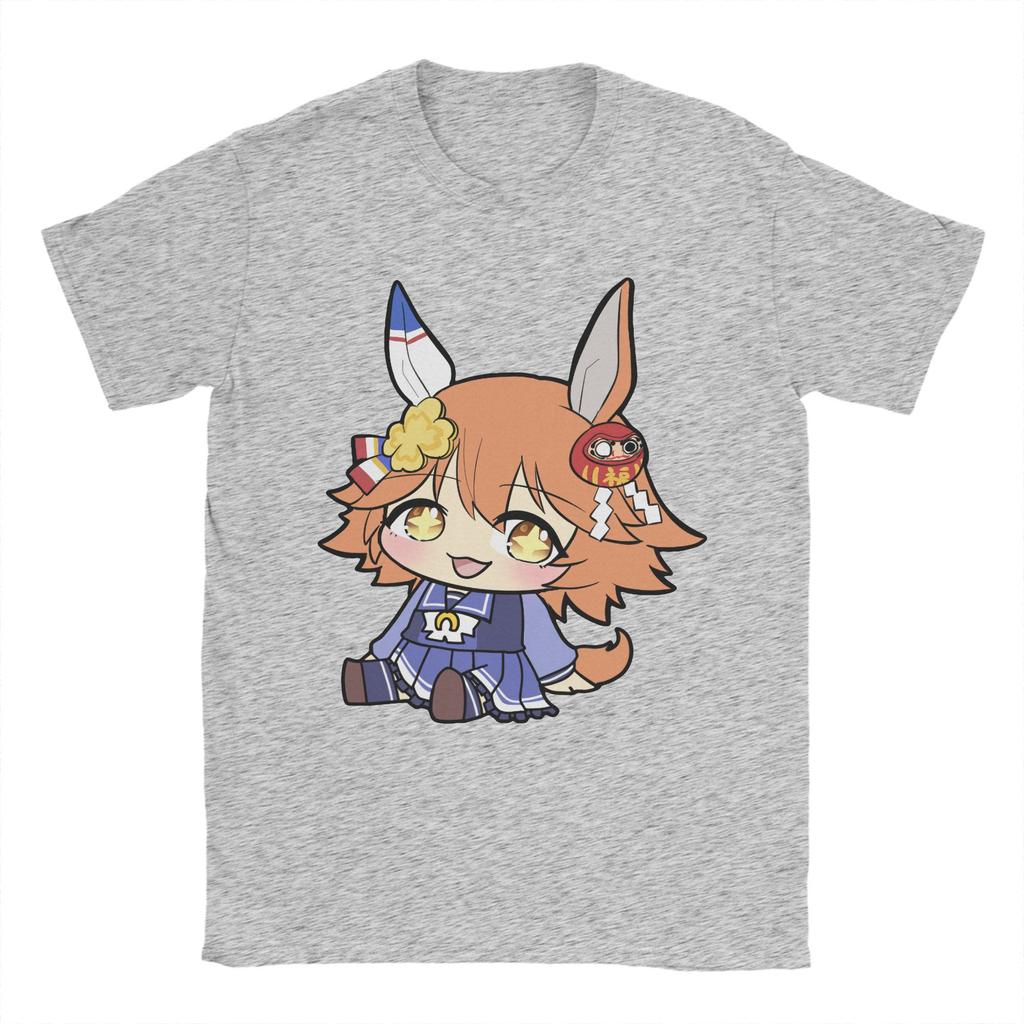 Anime Uma Musume Pretty Derby T-Shirts Men Cool Pure Cotton Tees Crew Neck Short Sleeve T Shirts Gift Idea Clothes