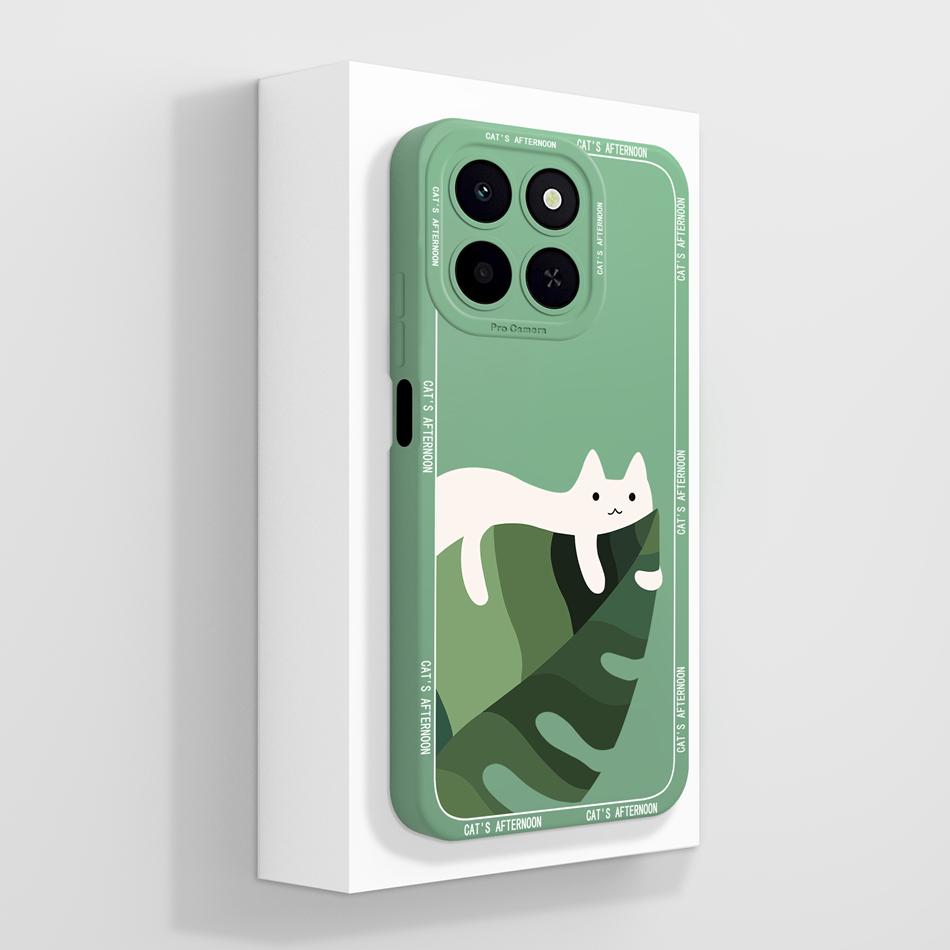 For Honor X6C Phone Case Cute Panda Soft Back Cover High Quality Liquid Silicone Anti Drop Funda Lightweight Couple Bumper Gift
