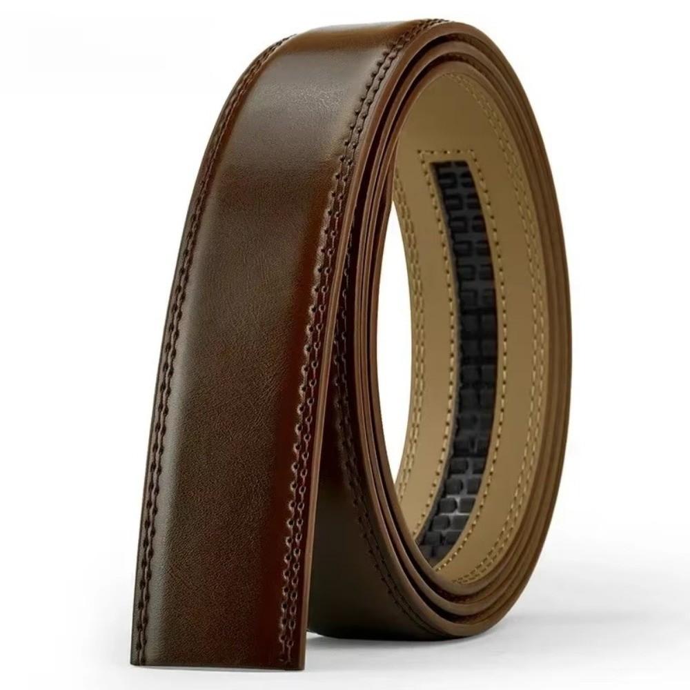 Black Brown Genuine Leather Belts Without Buckle Cowskin Belt Men Belt  Cinturones Para Mujer