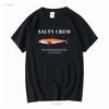 Salty Crew Großes hellblaues Aquamarin T-Shirt Angeln Strandleben sehr gut Lang- oder Kurzarm Vintage gewaschen Grafik